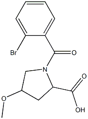 1-(2-bromobenzoyl)-4-methoxypyrrolidine-2-carboxylic acid,,结构式