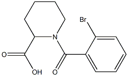 1-(2-bromobenzoyl)piperidine-2-carboxylic acid Structure