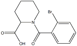 1-(2-bromobenzoyl)piperidine-2-carboxylic acid Struktur