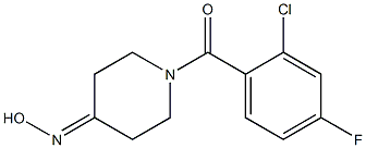 1-(2-chloro-4-fluorobenzoyl)piperidin-4-one oxime 化学構造式