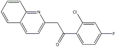 1-(2-chloro-4-fluorophenyl)-2-(quinolin-2-yl)ethan-1-one,,结构式