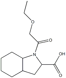 1-(2-ethoxyacetyl)-octahydro-1H-indole-2-carboxylic acid 化学構造式
