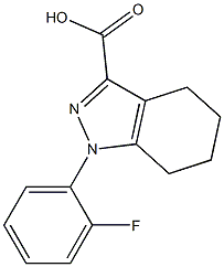 1-(2-fluorophenyl)-4,5,6,7-tetrahydro-1H-indazole-3-carboxylic acid Struktur