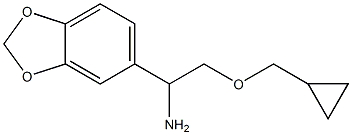 1-(2H-1,3-benzodioxol-5-yl)-2-(cyclopropylmethoxy)ethan-1-amine Structure
