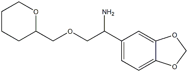 1-(2H-1,3-benzodioxol-5-yl)-2-(oxan-2-ylmethoxy)ethan-1-amine,,结构式