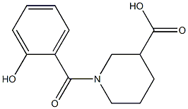 1-(2-hydroxybenzoyl)piperidine-3-carboxylic acid 结构式
