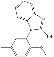 1-(2-methoxy-5-methylphenyl)-1H-1,3-benzodiazol-2-amine,,结构式