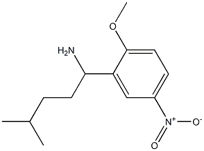 1-(2-methoxy-5-nitrophenyl)-4-methylpentan-1-amine,,结构式