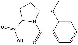 1-(2-methoxybenzoyl)pyrrolidine-2-carboxylic acid Struktur