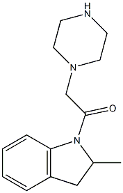 1-(2-methyl-2,3-dihydro-1H-indol-1-yl)-2-(piperazin-1-yl)ethan-1-one Structure