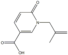 1-(2-methylprop-2-en-1-yl)-6-oxo-1,6-dihydropyridine-3-carboxylic acid Structure