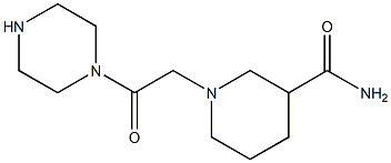 1-(2-oxo-2-piperazin-1-ylethyl)piperidine-3-carboxamide Struktur
