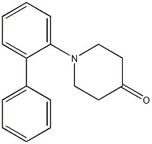 1-(2-phenylphenyl)piperidin-4-one Struktur