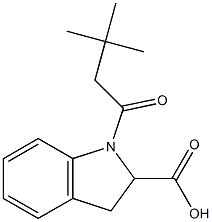 1-(3,3-dimethylbutanoyl)-2,3-dihydro-1H-indole-2-carboxylic acid Structure