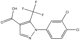 1-(3,4-dichlorophenyl)-5-(trifluoromethyl)-1H-pyrazole-4-carboxylic acid Struktur