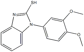 1-(3,4-dimethoxyphenyl)-1H-1,3-benzodiazole-2-thiol,,结构式