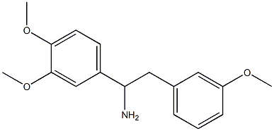 1-(3,4-dimethoxyphenyl)-2-(3-methoxyphenyl)ethanamine Structure