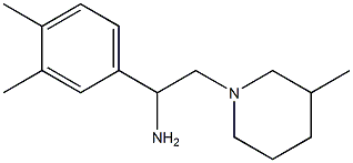 1-(3,4-dimethylphenyl)-2-(3-methylpiperidin-1-yl)ethan-1-amine,,结构式