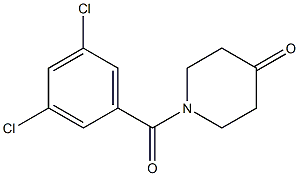 1-(3,5-dichlorobenzoyl)piperidin-4-one 化学構造式