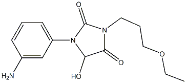 1-(3-aminophenyl)-3-(3-ethoxypropyl)-5-hydroxyimidazolidine-2,4-dione Structure