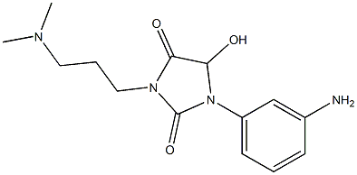 1-(3-aminophenyl)-3-[3-(dimethylamino)propyl]-5-hydroxyimidazolidine-2,4-dione Structure