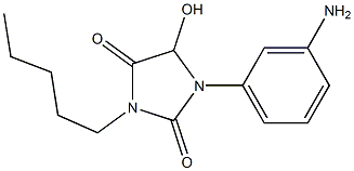 1-(3-aminophenyl)-5-hydroxy-3-pentylimidazolidine-2,4-dione Structure