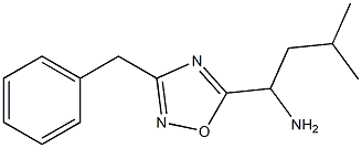 1-(3-benzyl-1,2,4-oxadiazol-5-yl)-3-methylbutan-1-amine 结构式