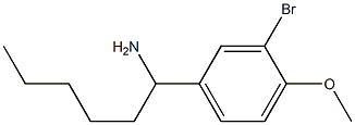 1-(3-bromo-4-methoxyphenyl)hexan-1-amine 化学構造式