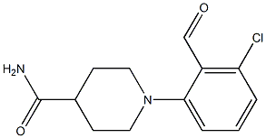 1-(3-chloro-2-formylphenyl)piperidine-4-carboxamide 化学構造式