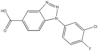 1-(3-chloro-4-fluorophenyl)-1H-1,2,3-benzotriazole-5-carboxylic acid Structure