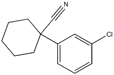 1-(3-chlorophenyl)cyclohexane-1-carbonitrile 结构式