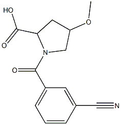 1-(3-cyanobenzoyl)-4-methoxypyrrolidine-2-carboxylic acid