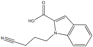 1-(3-cyanopropyl)-1H-indole-2-carboxylic acid 结构式