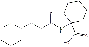 1-(3-cyclohexylpropanamido)cyclohexane-1-carboxylic acid Struktur