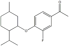 1-(3-fluoro-4-{[5-methyl-2-(propan-2-yl)cyclohexyl]oxy}phenyl)ethan-1-one|