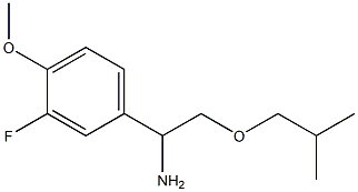1-(3-fluoro-4-methoxyphenyl)-2-(2-methylpropoxy)ethan-1-amine Struktur