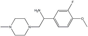 1-(3-fluoro-4-methoxyphenyl)-2-(4-methylpiperazin-1-yl)ethan-1-amine Struktur