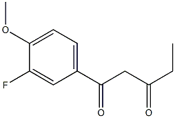 1-(3-fluoro-4-methoxyphenyl)pentane-1,3-dione 结构式