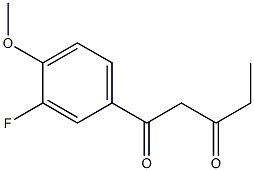 1-(3-fluoro-4-methoxyphenyl)pentane-1,3-dione Structure