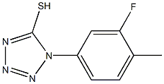 1-(3-fluoro-4-methylphenyl)-1H-1,2,3,4-tetrazole-5-thiol,,结构式