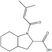 1-(3-methylbut-2-enoyl)-octahydro-1H-indole-2-carboxylic acid 结构式