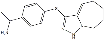 1-(4-{5H,6H,7H,8H,9H-[1,2,4]triazolo[3,4-a]azepin-3-ylsulfanyl}phenyl)ethan-1-amine 结构式