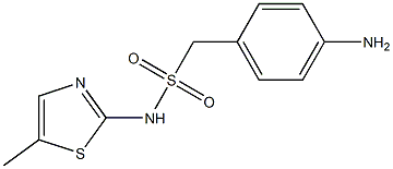 1-(4-aminophenyl)-N-(5-methyl-1,3-thiazol-2-yl)methanesulfonamide 化学構造式