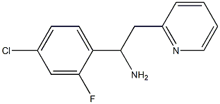 1-(4-chloro-2-fluorophenyl)-2-(pyridin-2-yl)ethan-1-amine 结构式