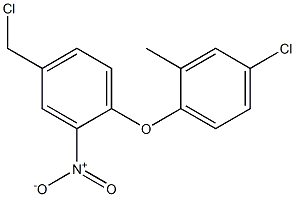 1-(4-chloro-2-methylphenoxy)-4-(chloromethyl)-2-nitrobenzene,,结构式