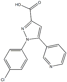 1-(4-chlorophenyl)-5-(pyridin-3-yl)-1H-pyrazole-3-carboxylic acid|