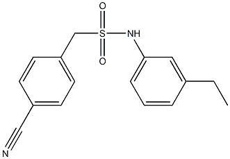 1-(4-cyanophenyl)-N-(3-ethylphenyl)methanesulfonamide,,结构式
