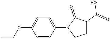 1-(4-ethoxyphenyl)-2-oxopyrrolidine-3-carboxylic acid,,结构式