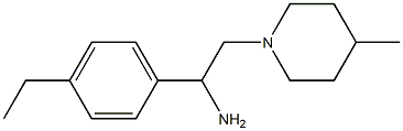 1-(4-ethylphenyl)-2-(4-methylpiperidin-1-yl)ethan-1-amine 结构式