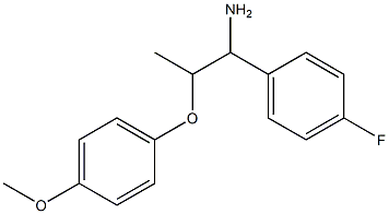 1-(4-fluorophenyl)-2-(4-methoxyphenoxy)propan-1-amine 化学構造式